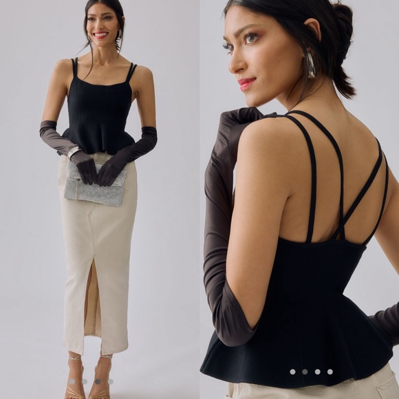 Maeve Bustier Peplum tank